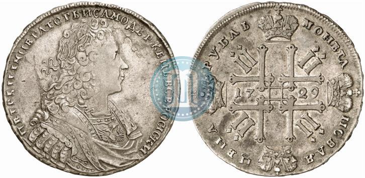 Фото 1 рубль 1729 года  "Тип 1728"
