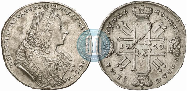 Фото 1 рубль 1729 года  "Тип 1729"