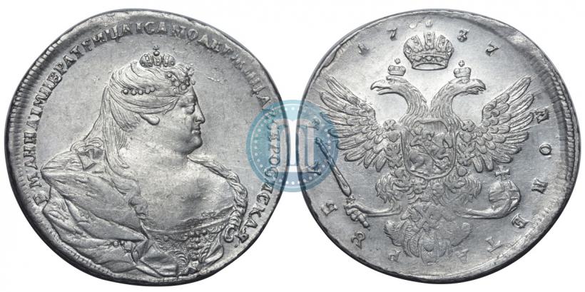 Picture 1 rouble 1737 year  "Moscow type"