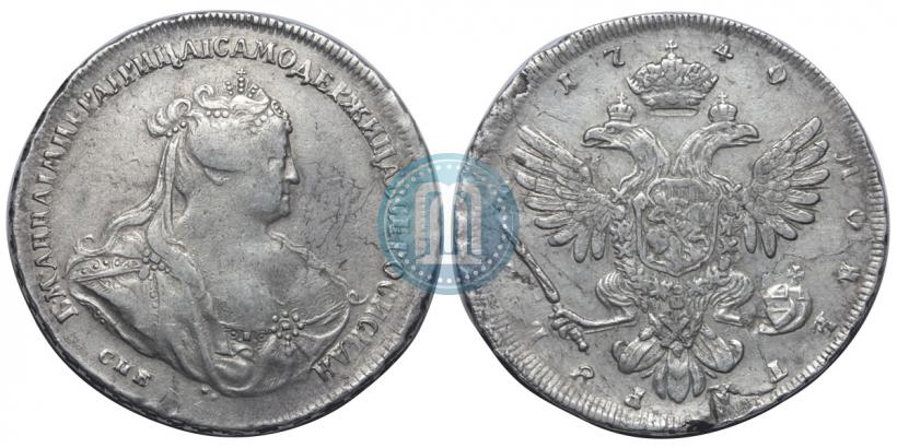 Фото 1 рубль 1740 года СПБ "Петербургский тип"