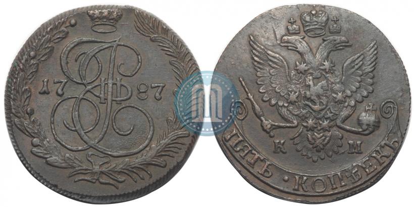 Picture 5 kopecks 1787 year КМ 