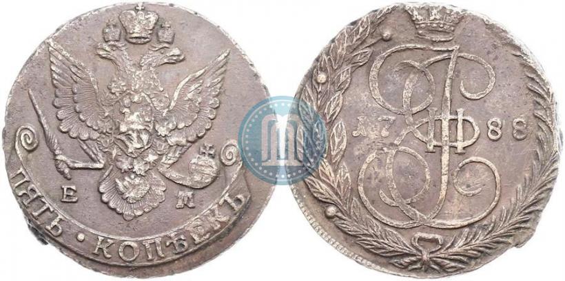 Picture 5 kopecks 1788 year ЕМ 