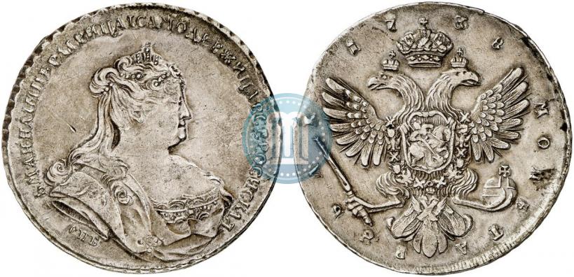 Picture 1 rouble 1738 year СПБ "Petersburg type"
