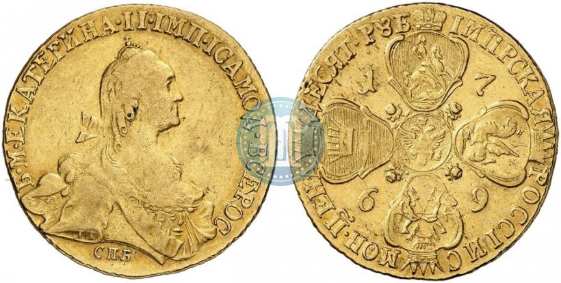 Фото 10 рублей 1769 года СПБ 