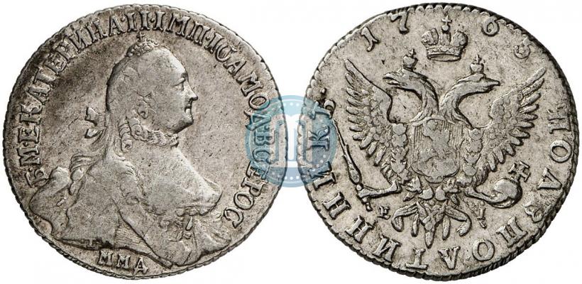 Фото Полуполтинник 1765 года ММД-EI-Т.I. 