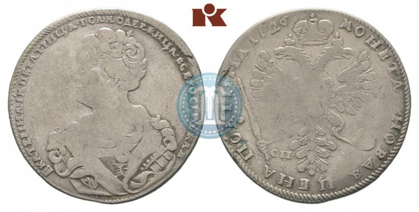 Picture Poltina 1726 year СПБ "Petersburg type, portrait turned to the left"