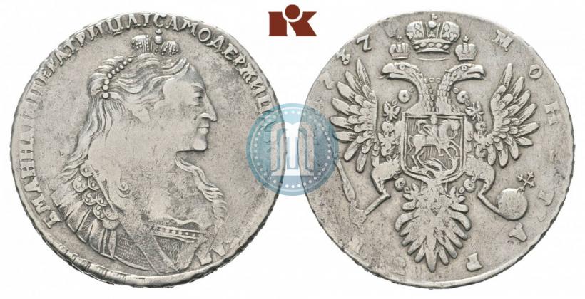 Фото 1 рубль 1737 года  "Тип 1735 года"