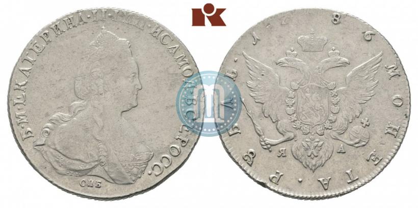Picture 1 rouble 1786 year СПБ-ЯА 