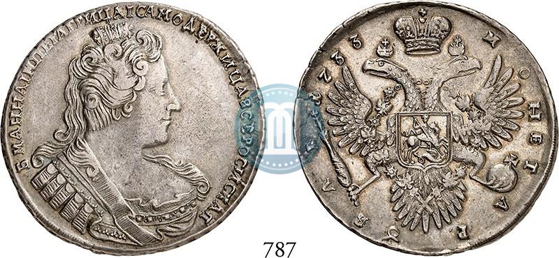 Фото 1 рубль 1733 года  