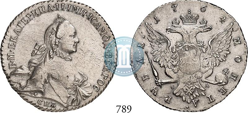 Picture 1 rouble 1764 year СПБ-СА 