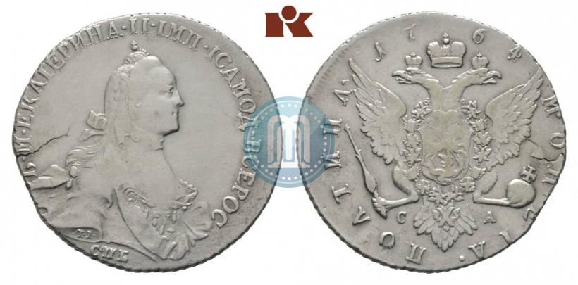 Фото Полтина 1764 года СПБ-СА 
