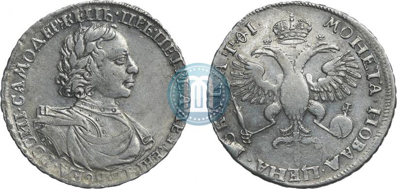 Фото 1 рубль 1719 года OK-L "Портрет в латах"