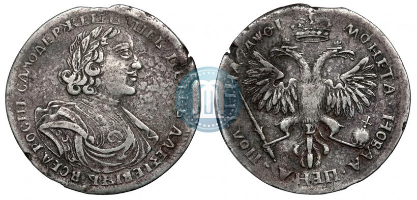 Фото Полтина 1719 года L "Портрет в латах"