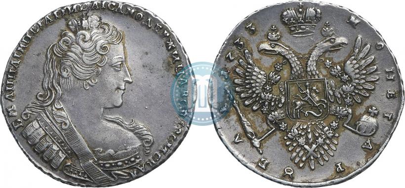 Фото 1 рубль 1733 года  