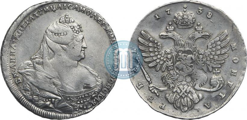 Picture 1 rouble 1738 year  "Moscow type"