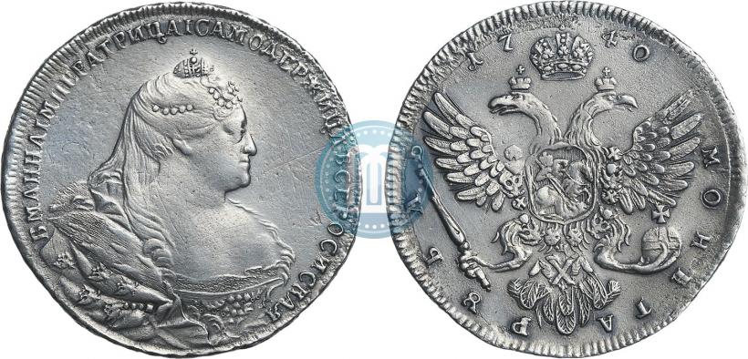 Фото 1 рубль 1740 года  "Московский тип"