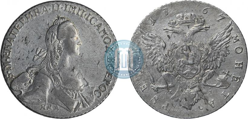 Фото 1 рубль 1767 года ММД-EI 