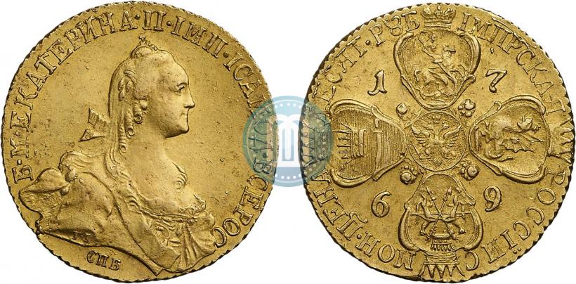 Фото 10 рублей 1769 года СПБ 