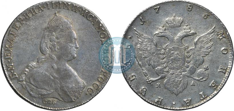 Picture 1 rouble 1786 year СПБ-ЯА 