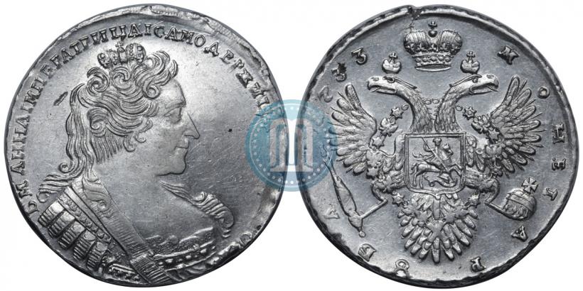 Фото 1 рубль 1733 года  