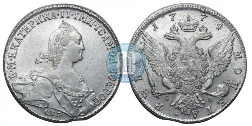 Picture 1 rouble 1774 year СПБ-ФЛ 