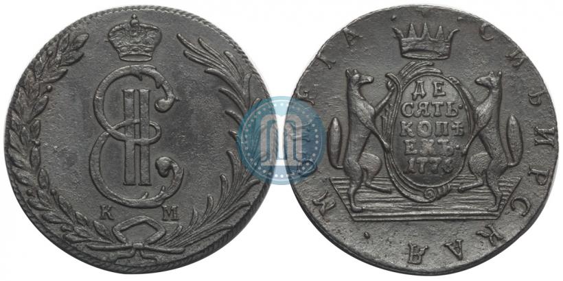 Picture 10 kopecks 1776 year КМ 