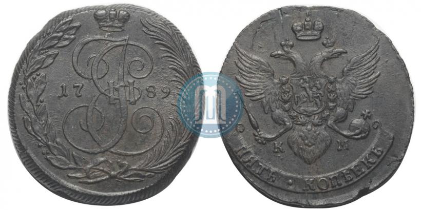Picture 5 kopecks 1789 year КМ 