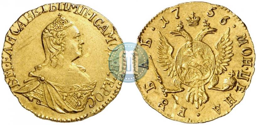 Фото 1 рубль 1756 года  