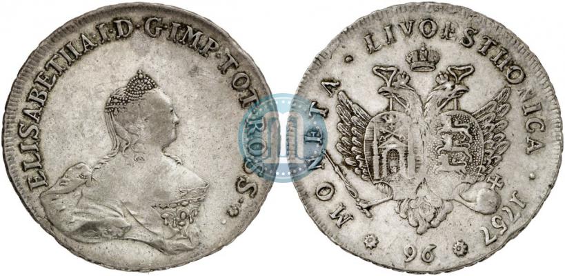 Picture 96 kopecks 1757 year  "For Livonia"