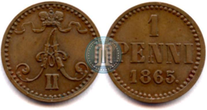 Picture 1 penni 1865 year  