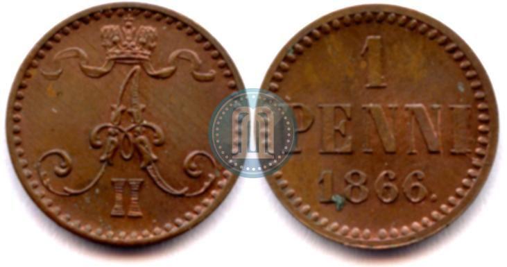 Фото 1 пенни 1866 года  