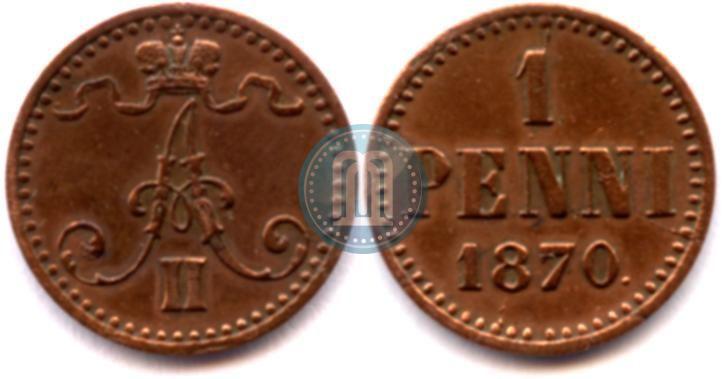 Фото 1 пенни 1870 года  
