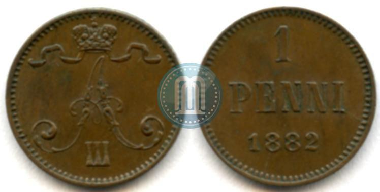 Фото 1 пенни 1882 года  