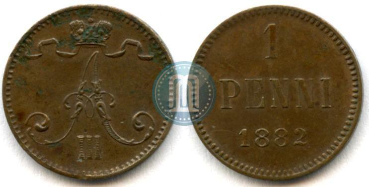 Фото 1 пенни 1882 года  