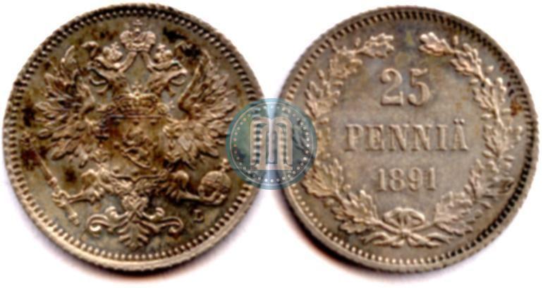 Picture 25 pennia 1891 year L 