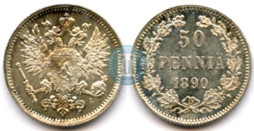 Фото 50 пенни 1890 года L 