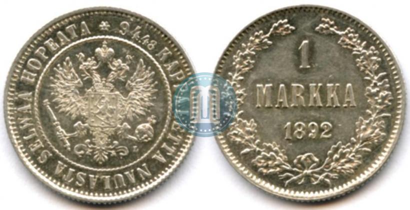 Picture 1 markka 1892 year L 
