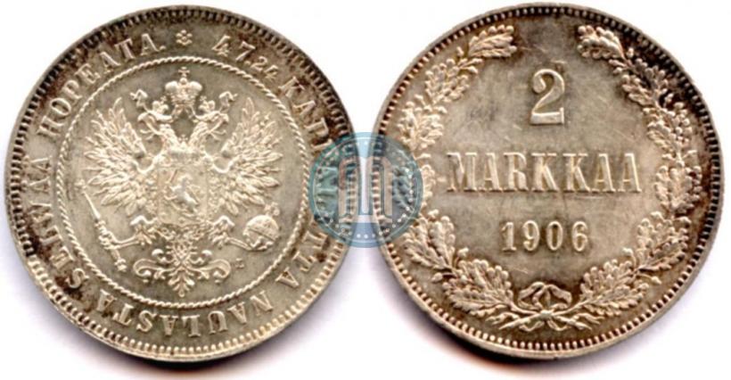 Picture 2 markkaa 1906 year L 