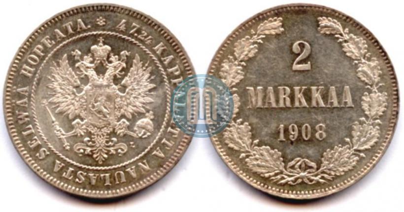 Picture 2 markkaa 1908 year L 
