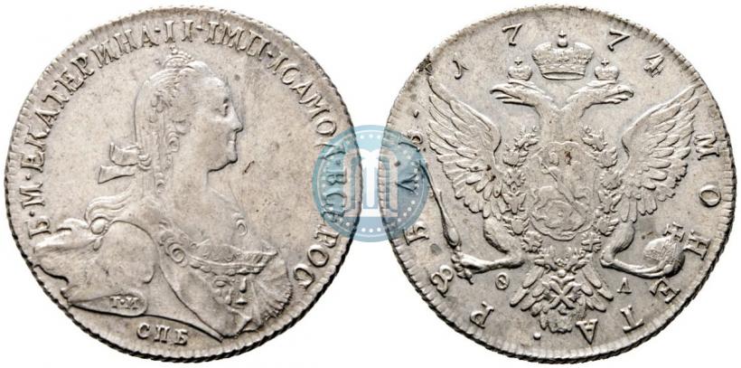 Picture 1 rouble 1774 year СПБ-ФЛ 