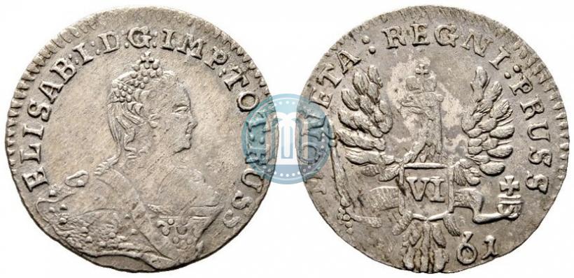 Picture 6 groszy 1761 year  