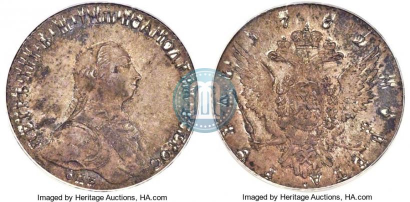 Picture 1 rouble 1762 year СПБ-НК 