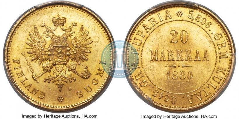 Picture 20 markkaa 1880 year S 