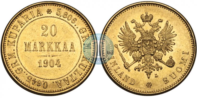 Picture 20 markkaa 1904 year L 
