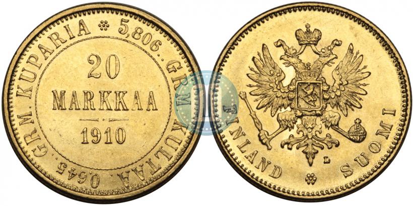 Picture 20 markkaa 1910 year L 
