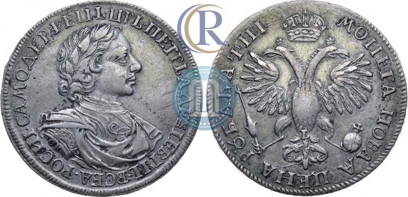 Фото 1 рубль 1718 года OK-L 