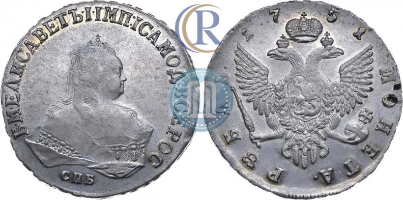Picture 1 rouble 1751 year СПБ 