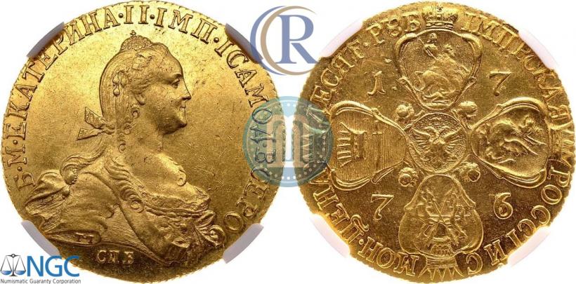 Picture 10 roubles 1776 year СПБ 