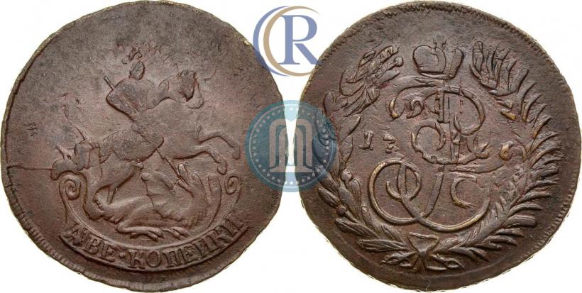 Фото 2 копейки 1766 года  