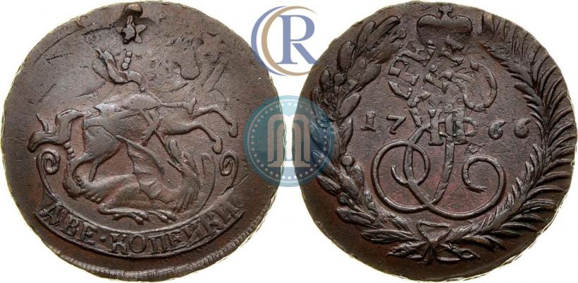 Фото 2 копейки 1766 года  
